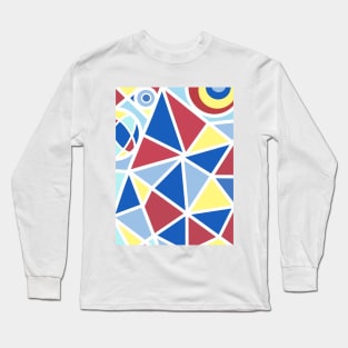 Geometrical vibe in white Long Sleeve T-Shirt